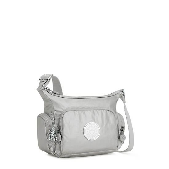 Kipling Gabbie Mini Metallic Crossbodytassen Zilver | België 2092SG